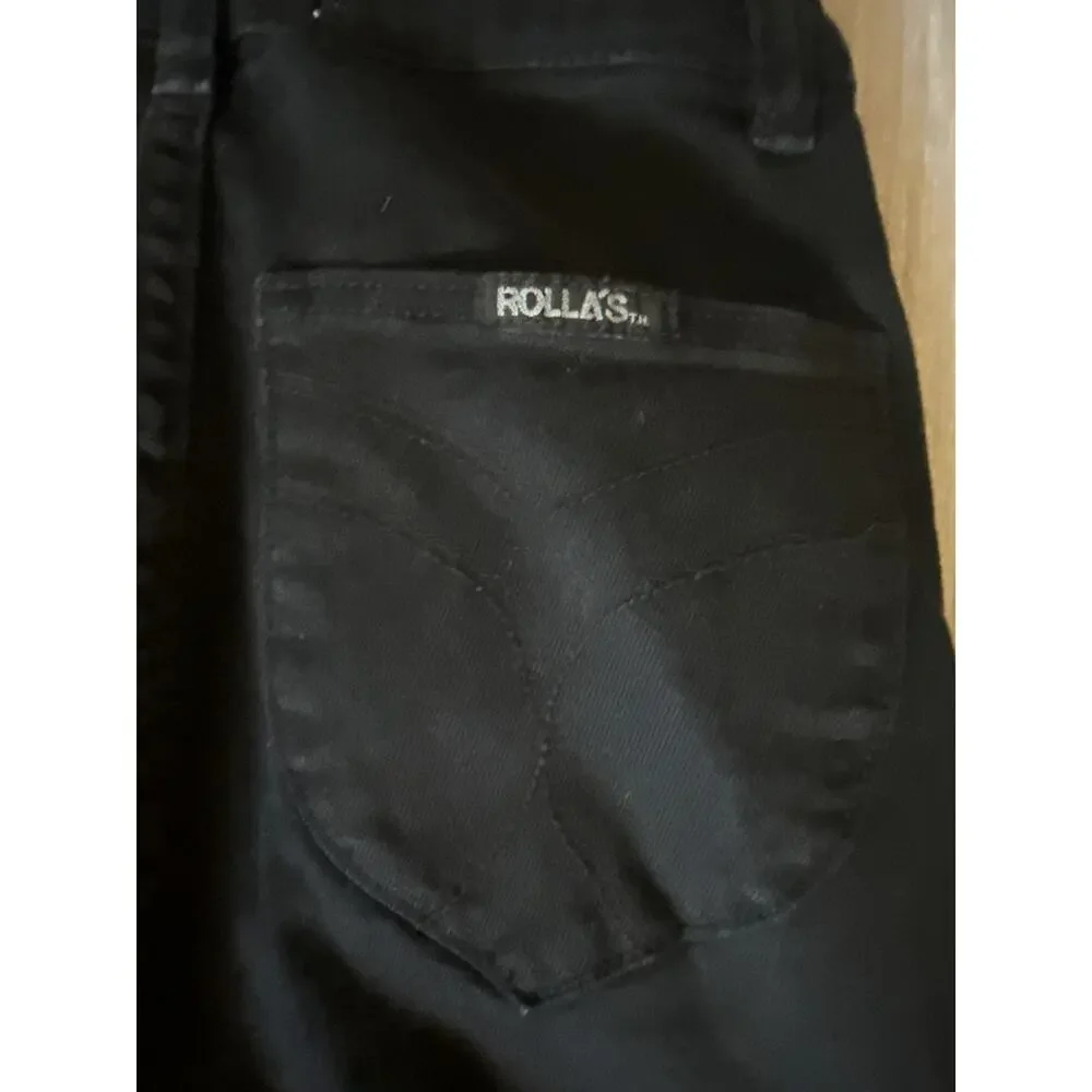 Rolla's East Coast High Rise Flare in Black Denim Size 25